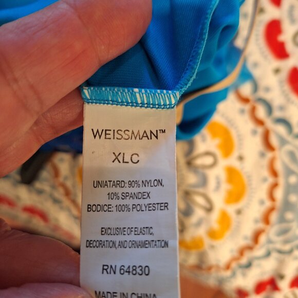 Weissman Blue Sequined Fringe Tap Jazz Dance Costume XLC - Picture 8 of 8